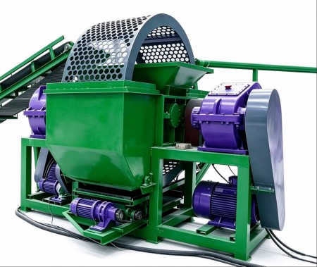 Dual-Shaft Tire Shredder